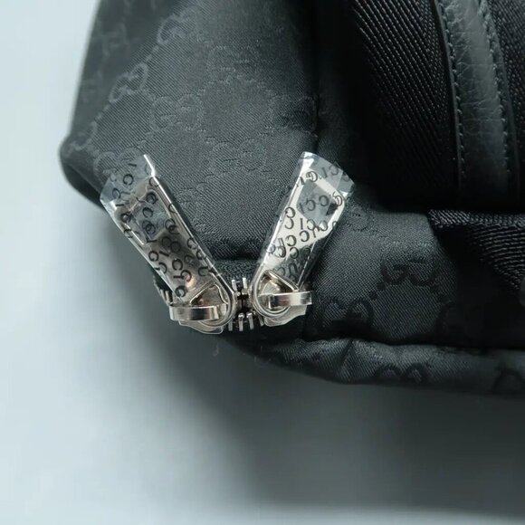 100% Authentic GUCCI Black Cloth Backpack 874-101724 - Picture 7 of 11